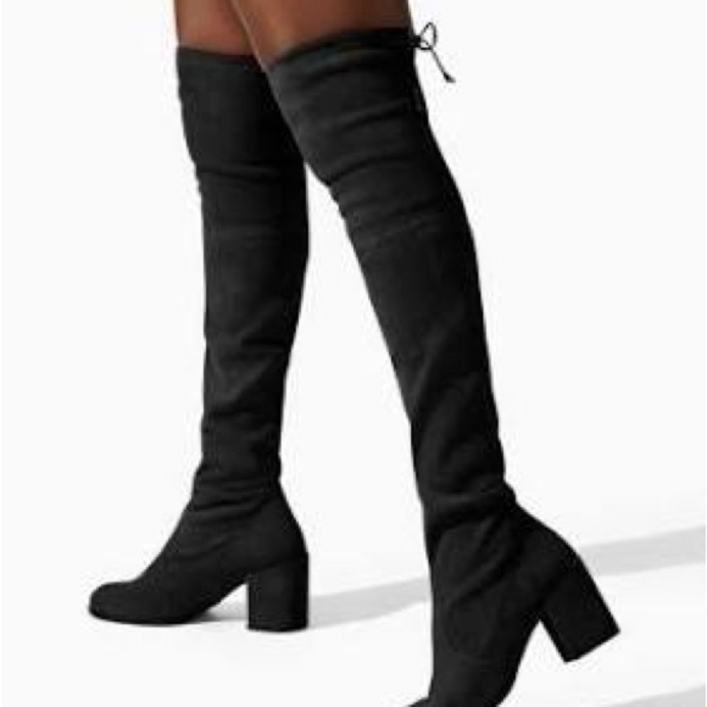 Stuart Weitzman Tieland Black Over-the-Knee Boots size 6